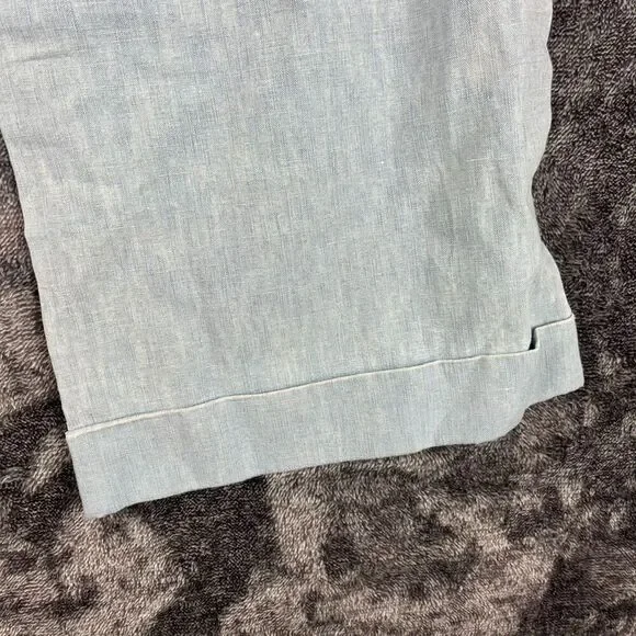 Habitual Los Angeles Wide Leg Linen Blend Belted Blue Denim Jeans 29X22.5 NWT* - Picture 14 of 16